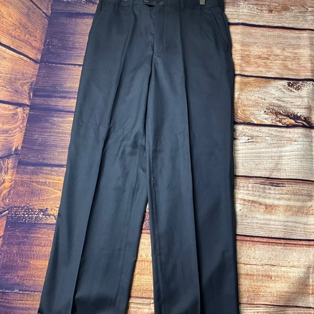 ERICCO BERTUCCI MEN’s Navy Blue Tailored Dress Pants Size 34X32 NWT #1721